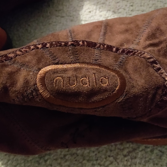 Rare Vintage Puma x Nuala Brown Faux Leather Knee High Boots - Picture 2 of 6